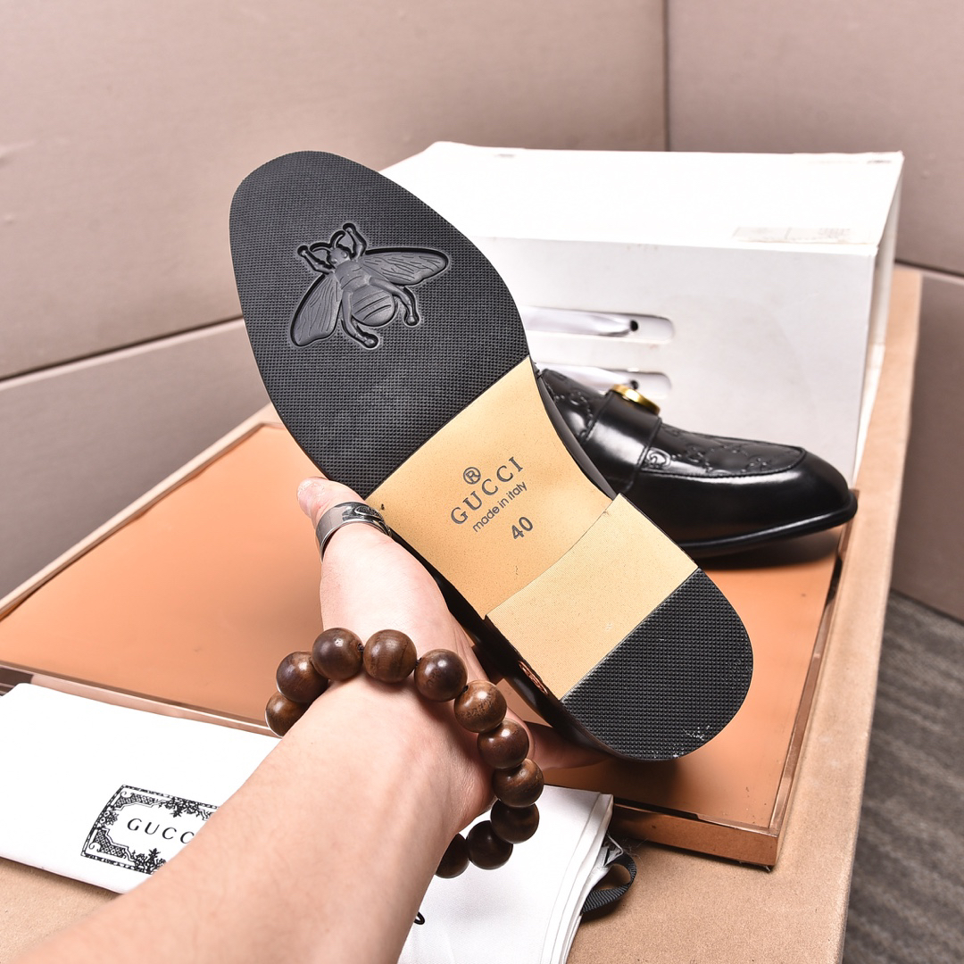 Gucci men's leather shoes-37