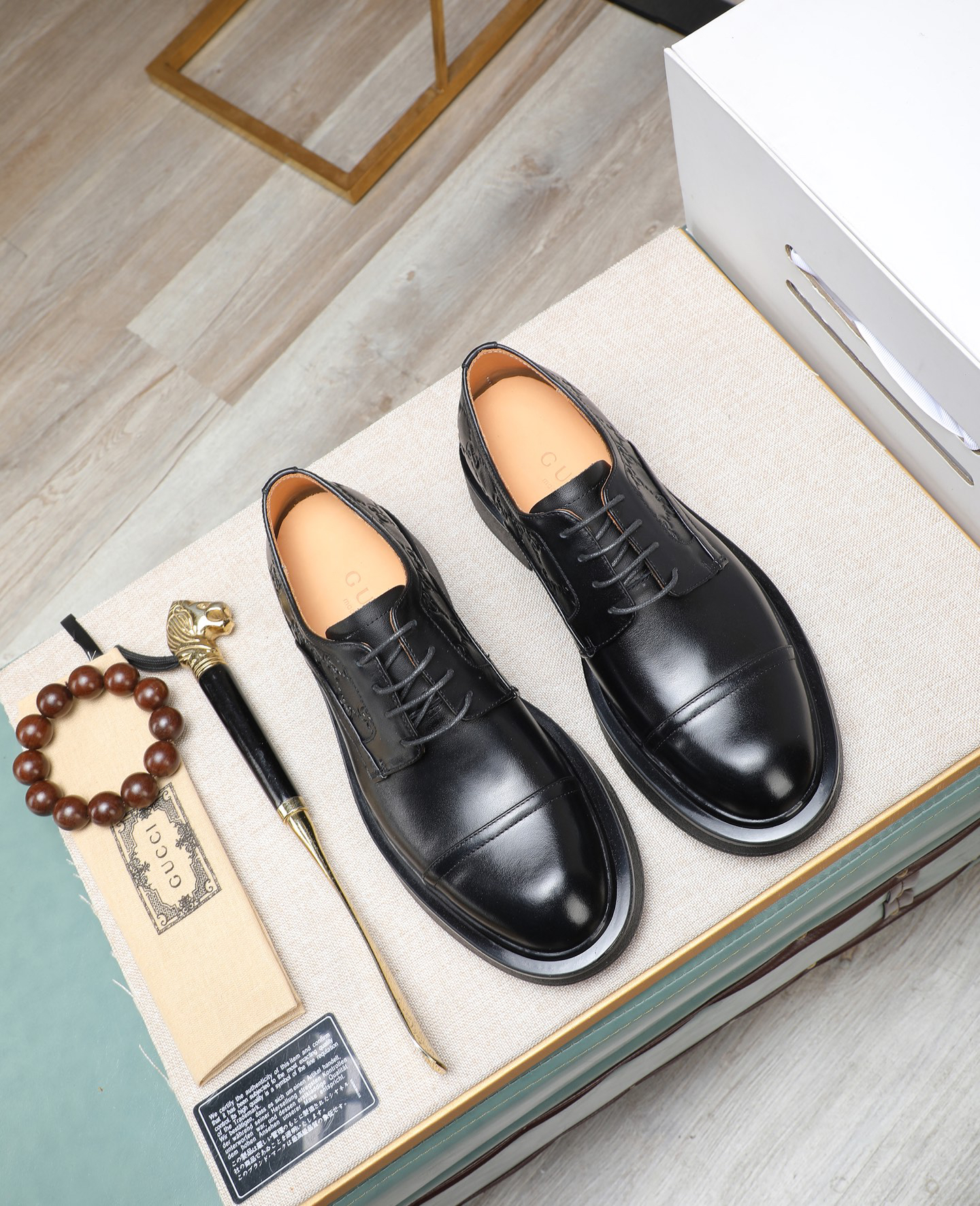 Gucci men's leather shoes-54