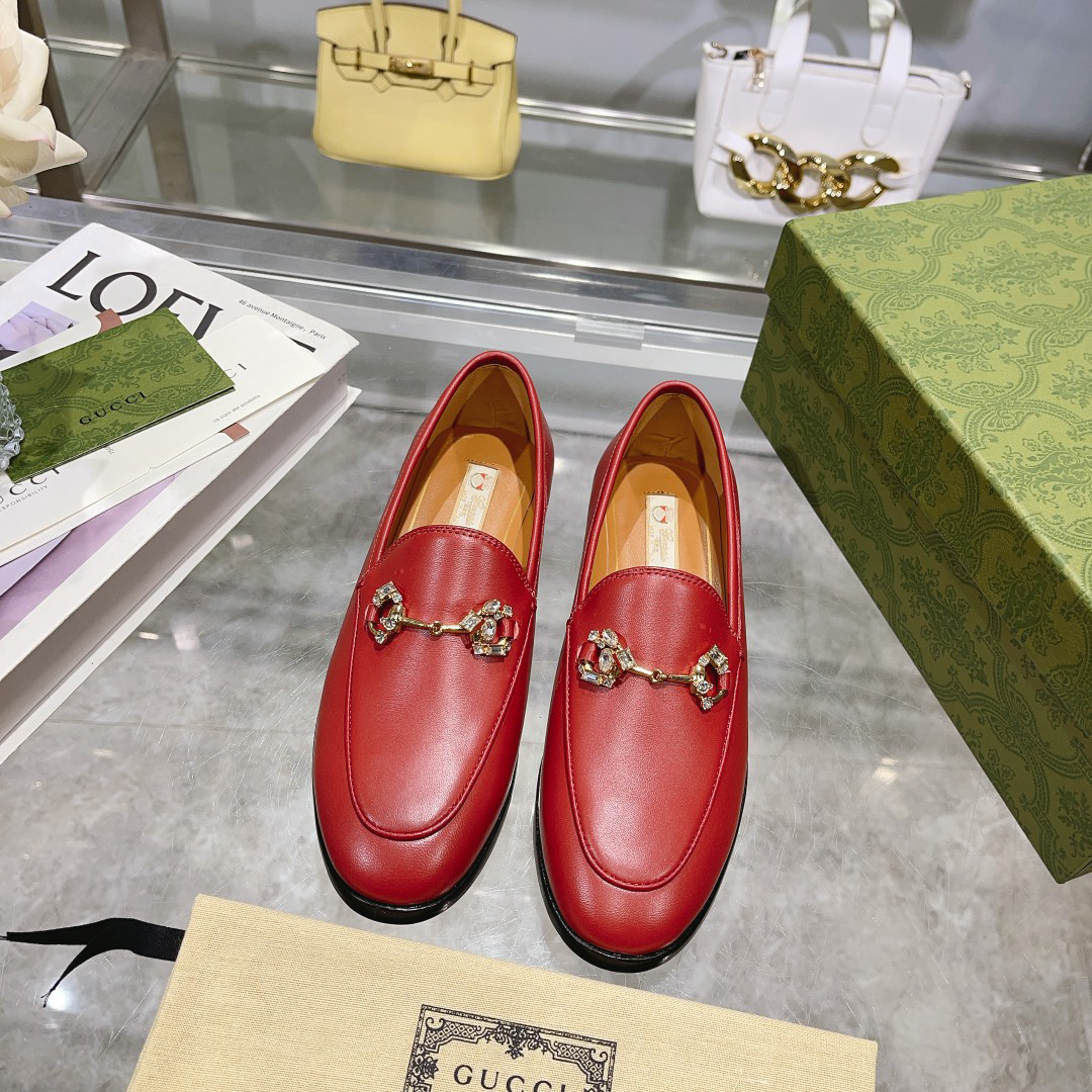 Gucci women's leather shoes-24
