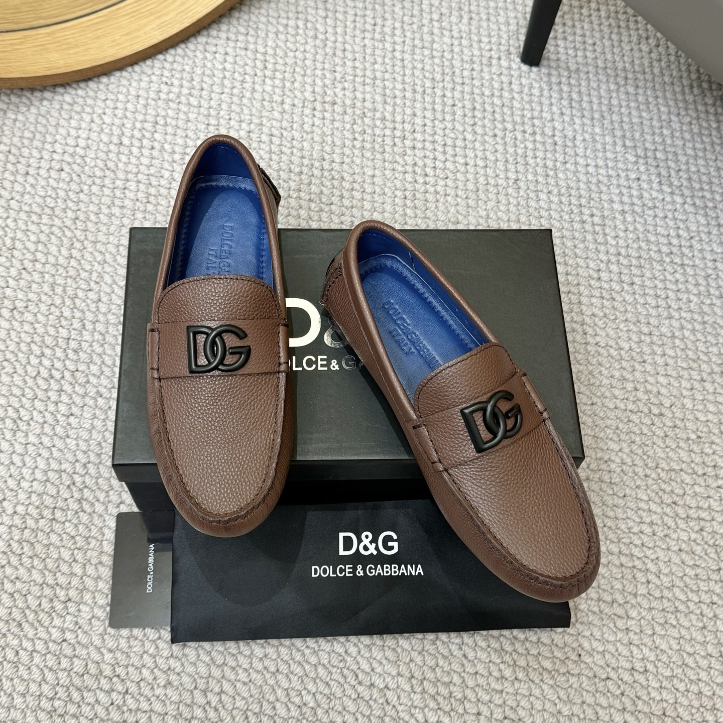 D&G men's leather shoes-86