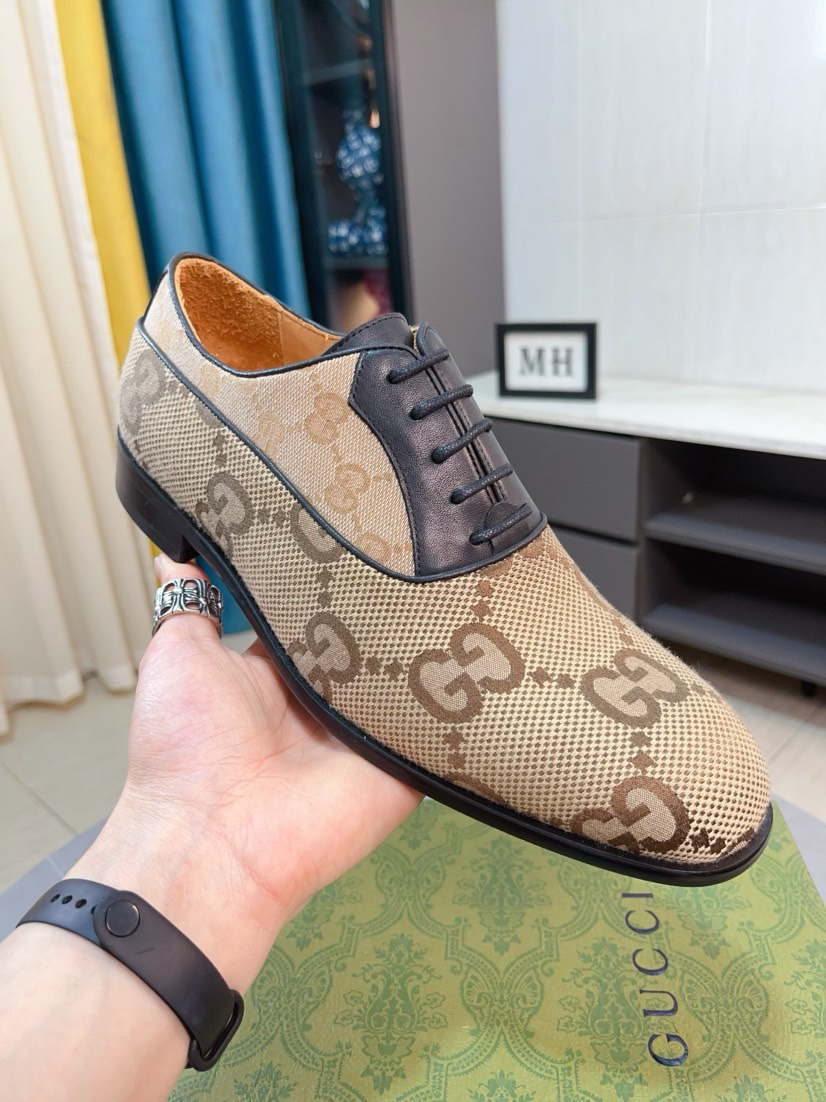 Gucci men's leather shoes-69