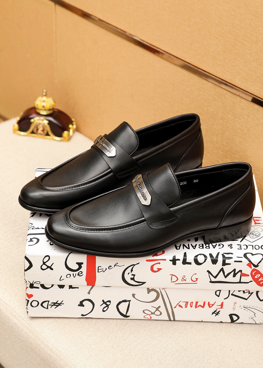 D&G men's leather shoes-51