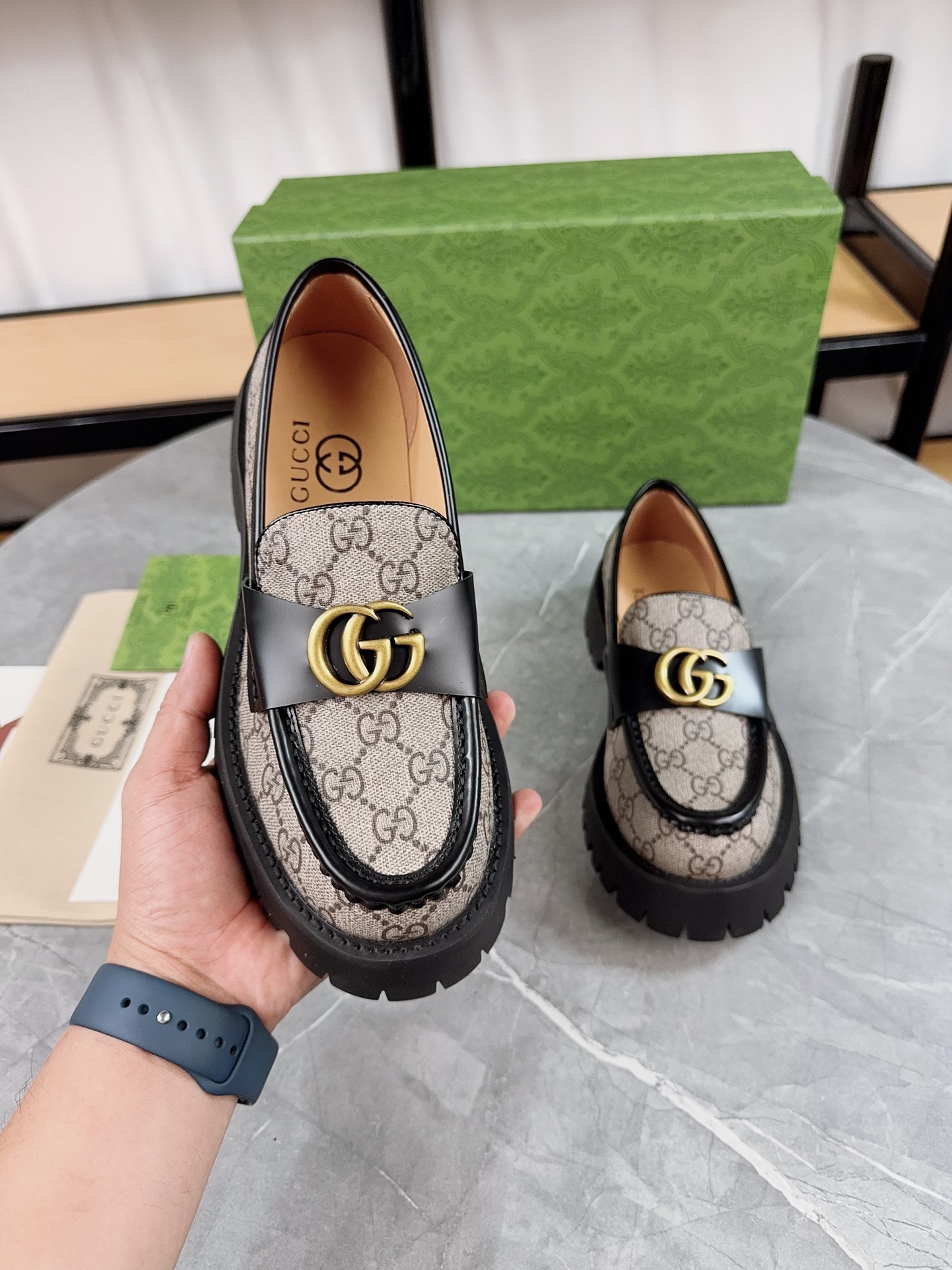 Gucci women's leather shoes-93