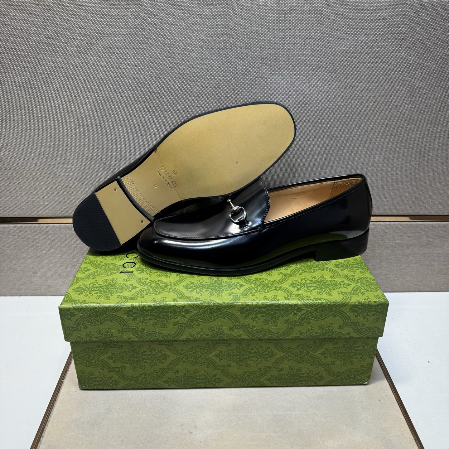 Gucci men's leather shoes-15