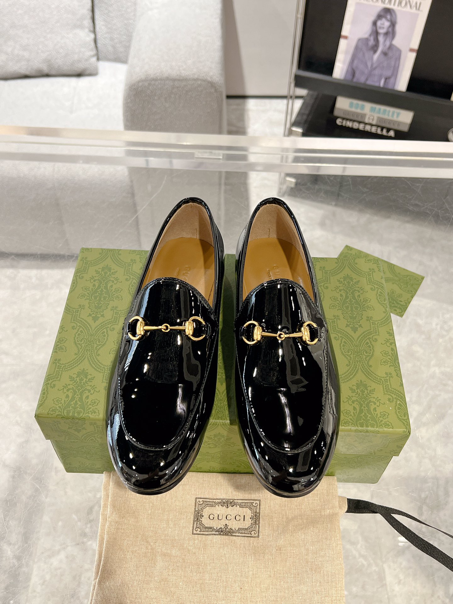 Gucci women's leather shoes-19