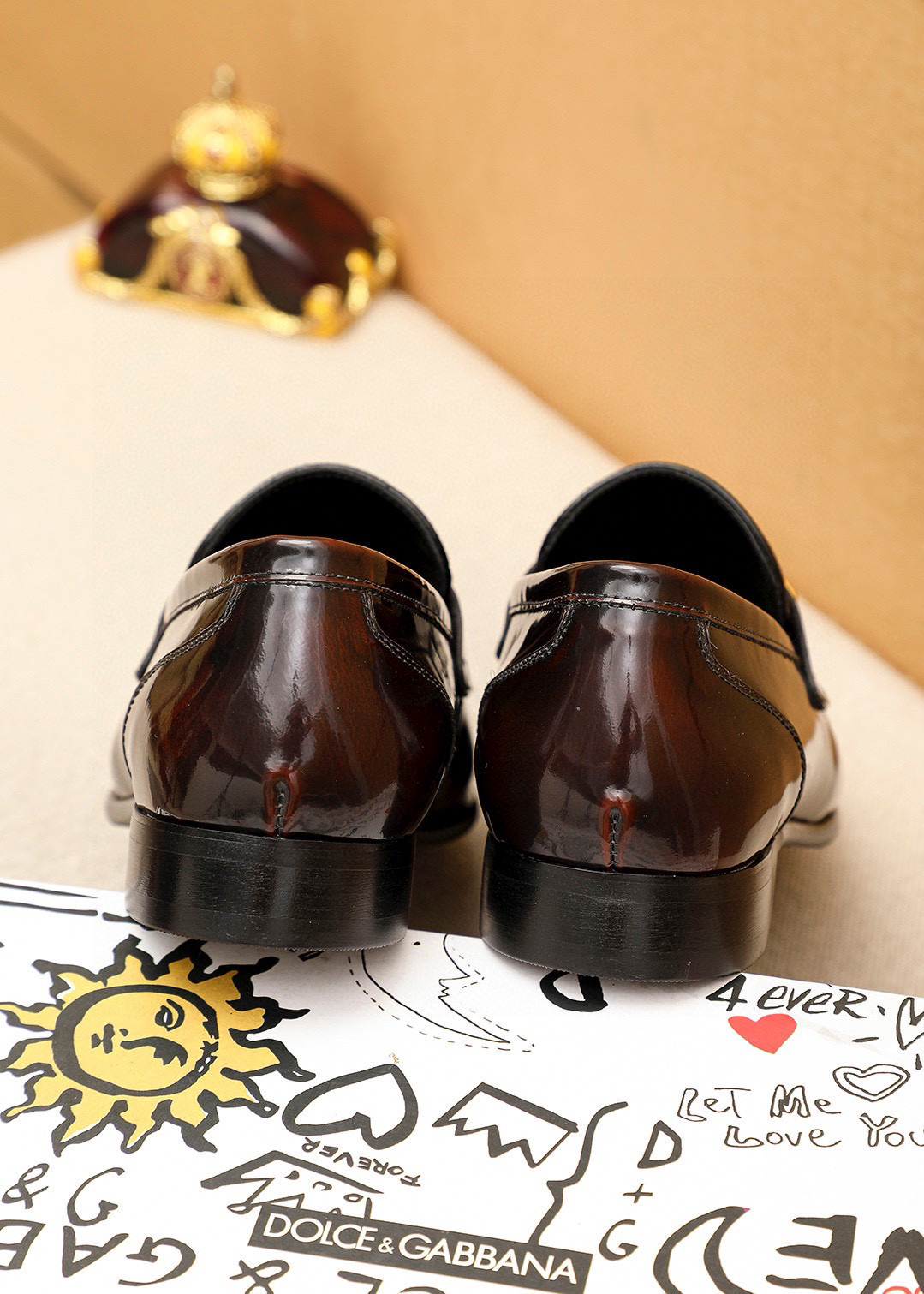 D&G men's leather shoes-49