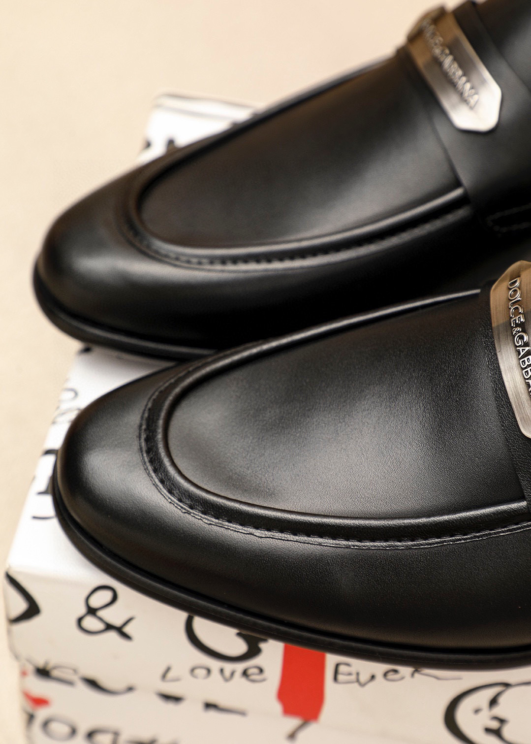 D&G men's leather shoes-51