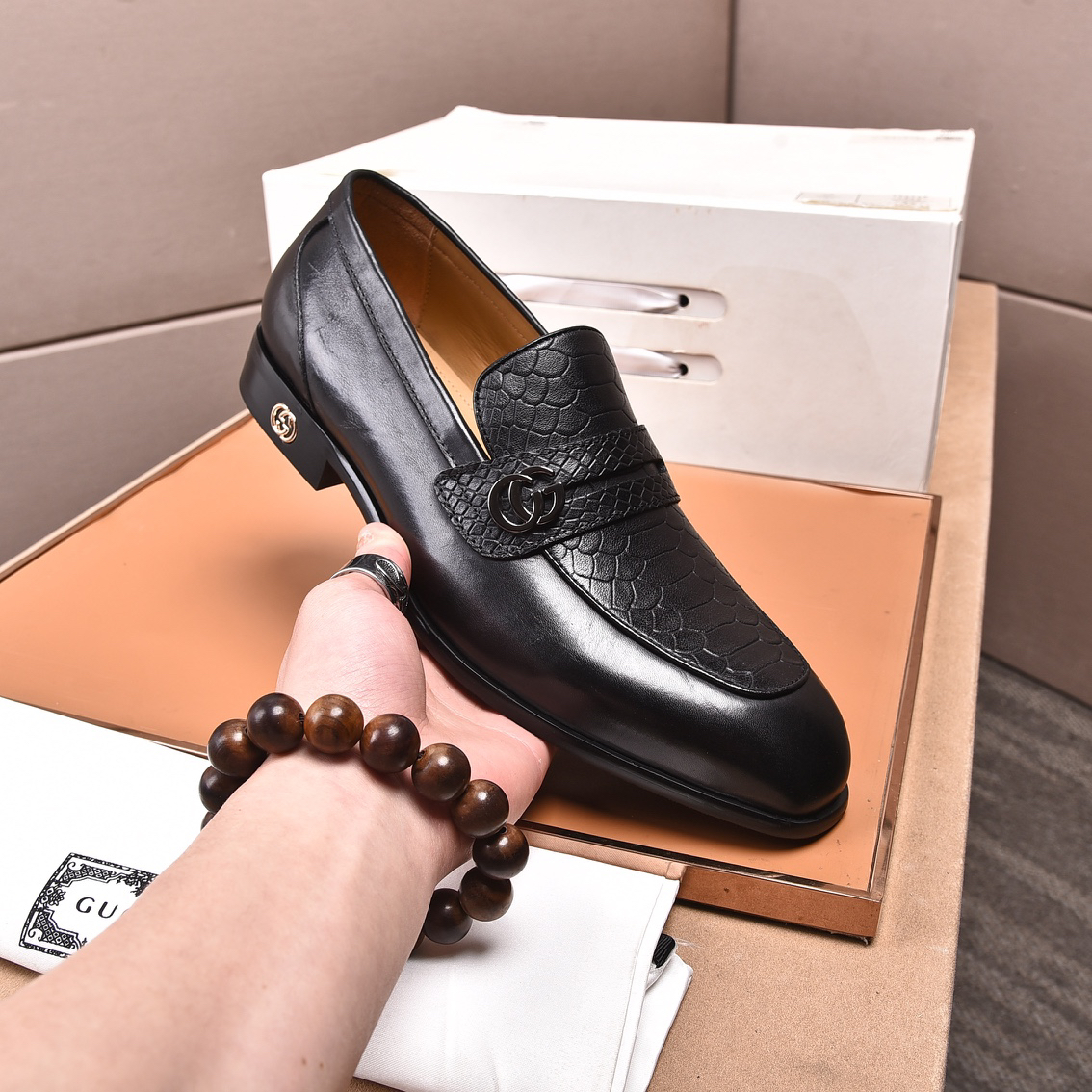 Gucci men's leather shoes-39