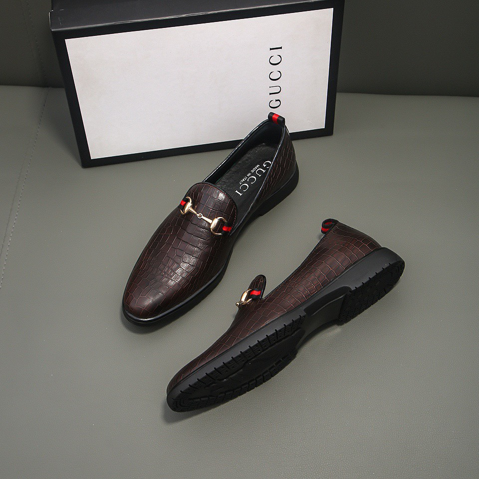 Gucci men's leather shoes-68