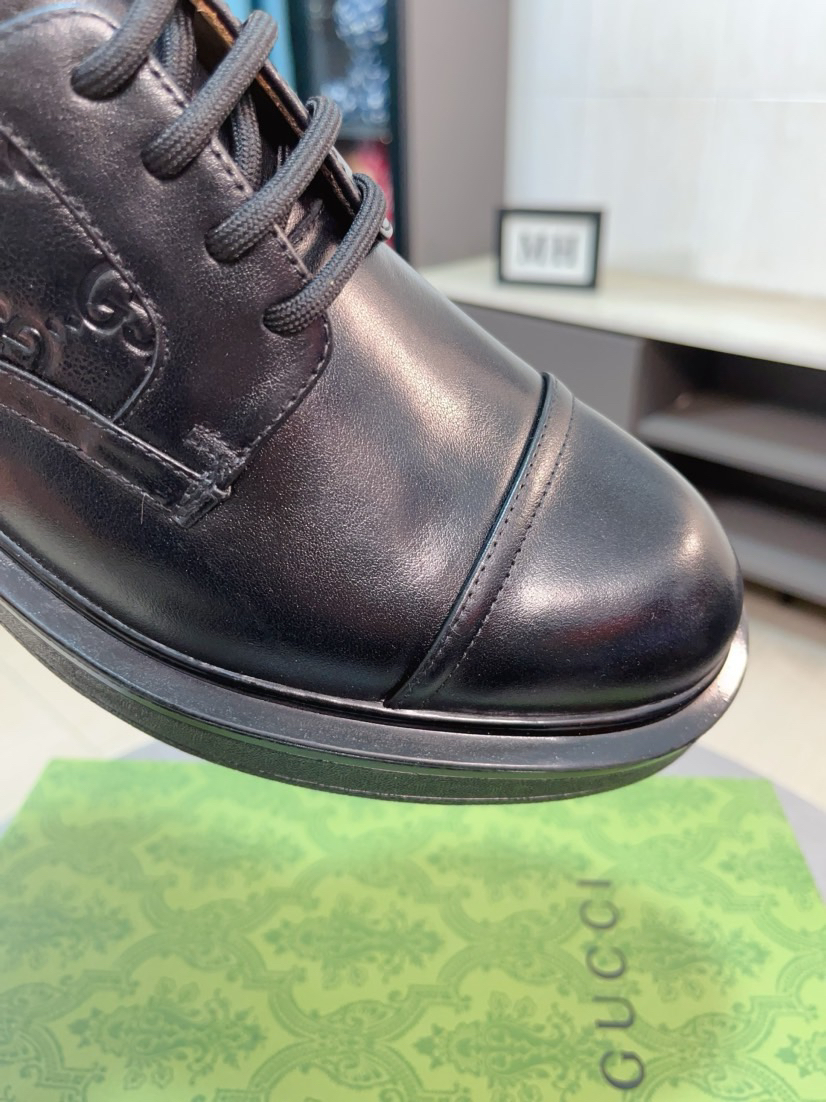 Gucci men's leather shoes-2