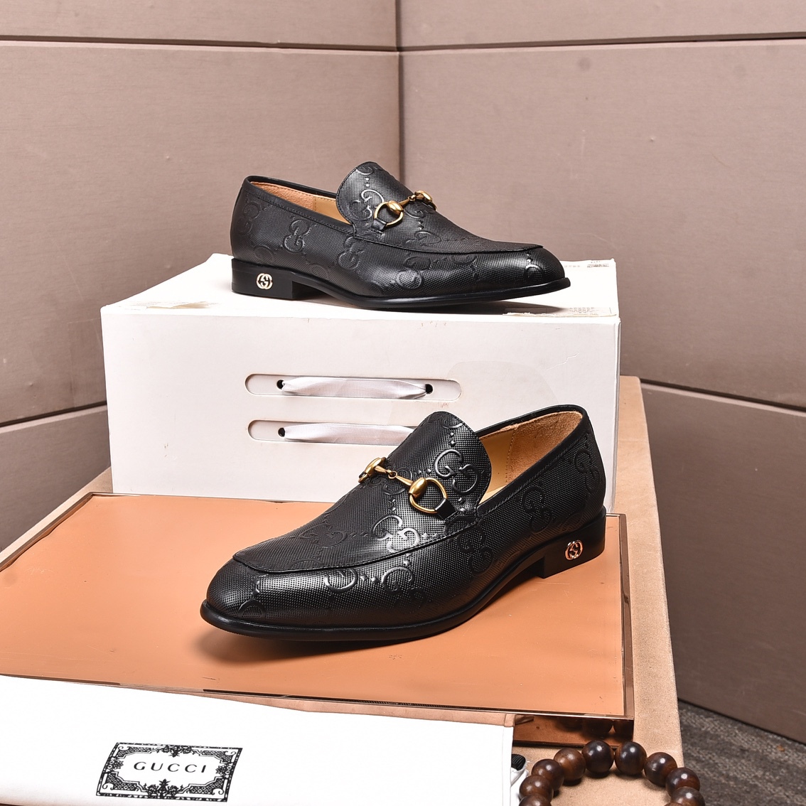 Gucci men's leather shoes-38