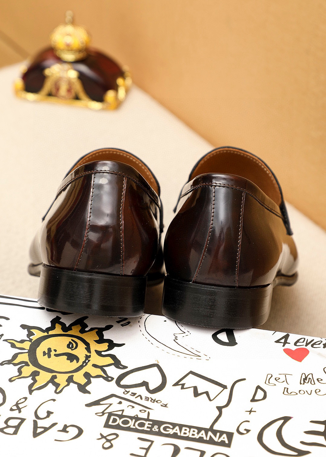 D&G men's leather shoes-55