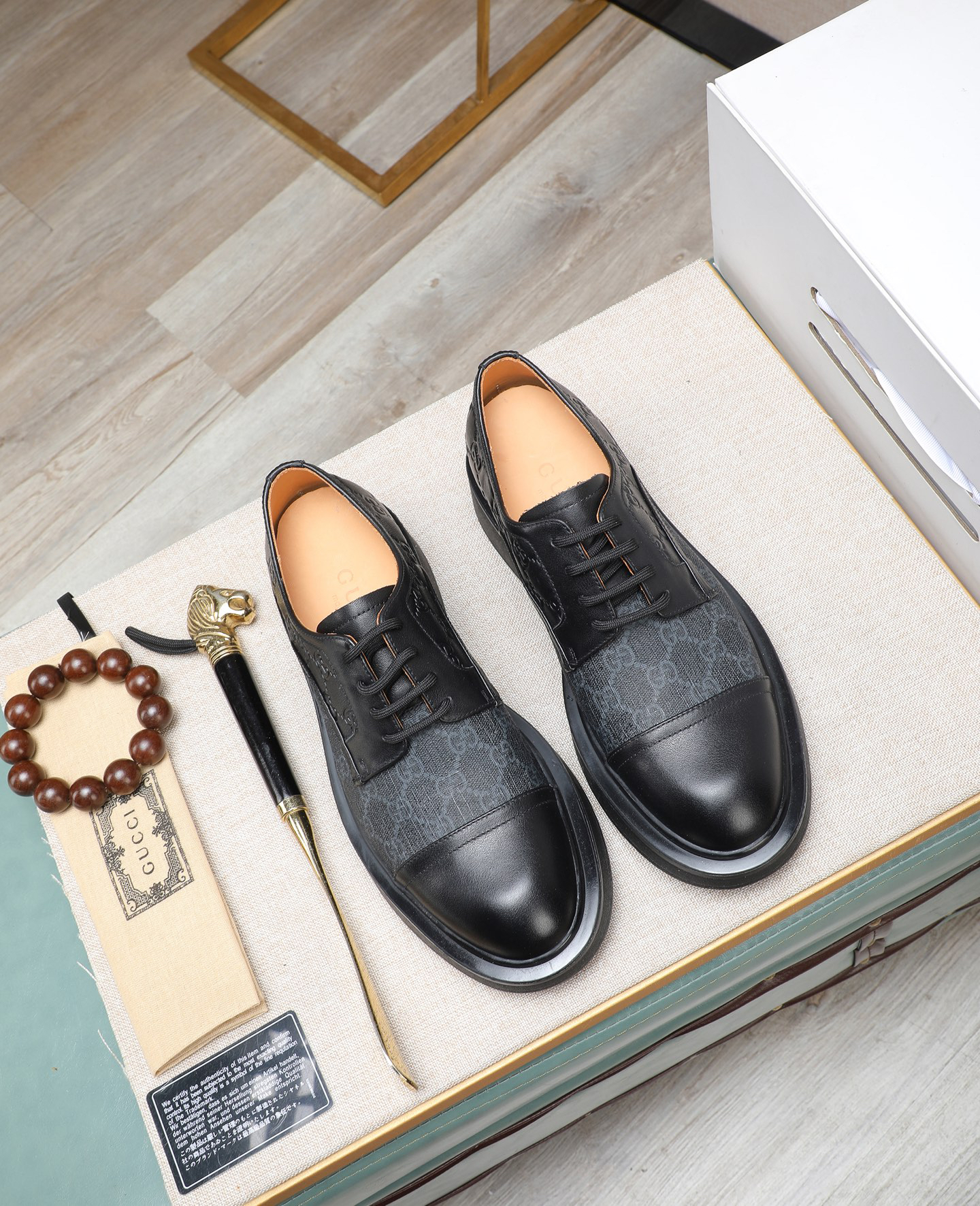 Gucci men's leather shoes-56