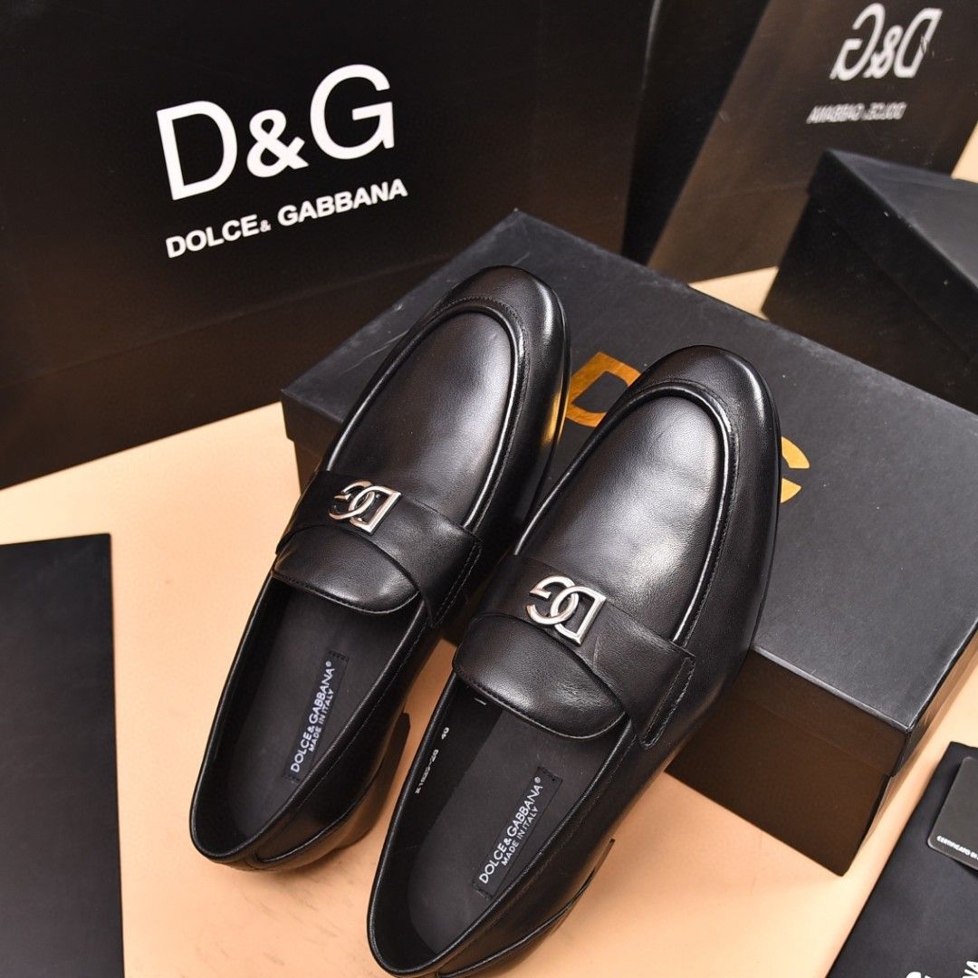 D&G men's leather shoes-88