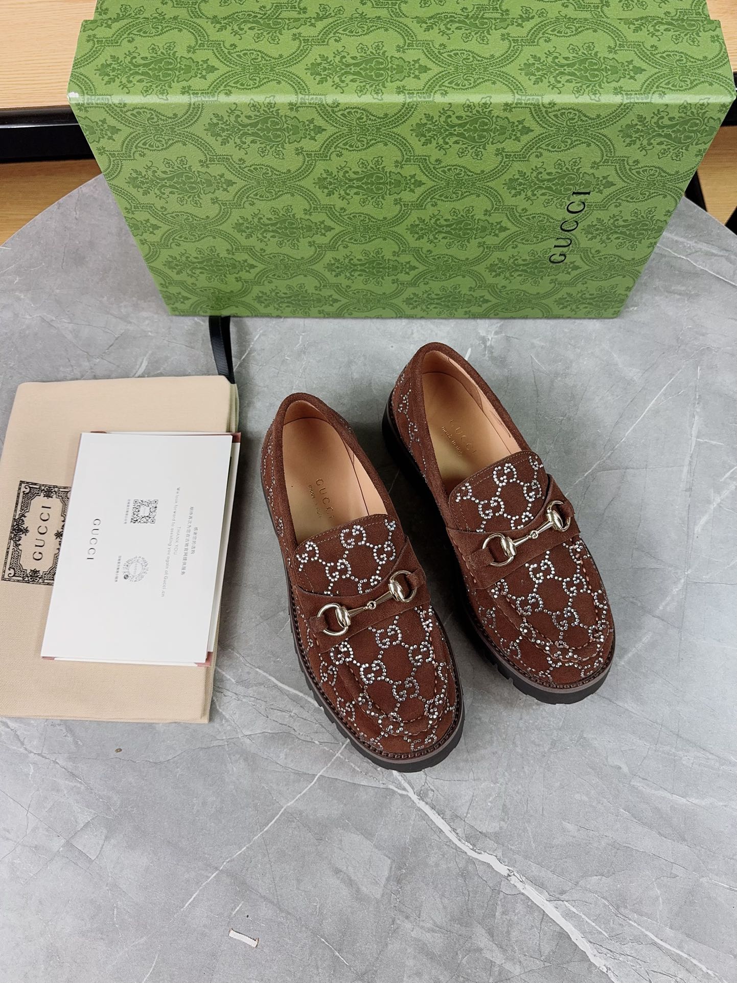 Gucci women's leather shoes-117