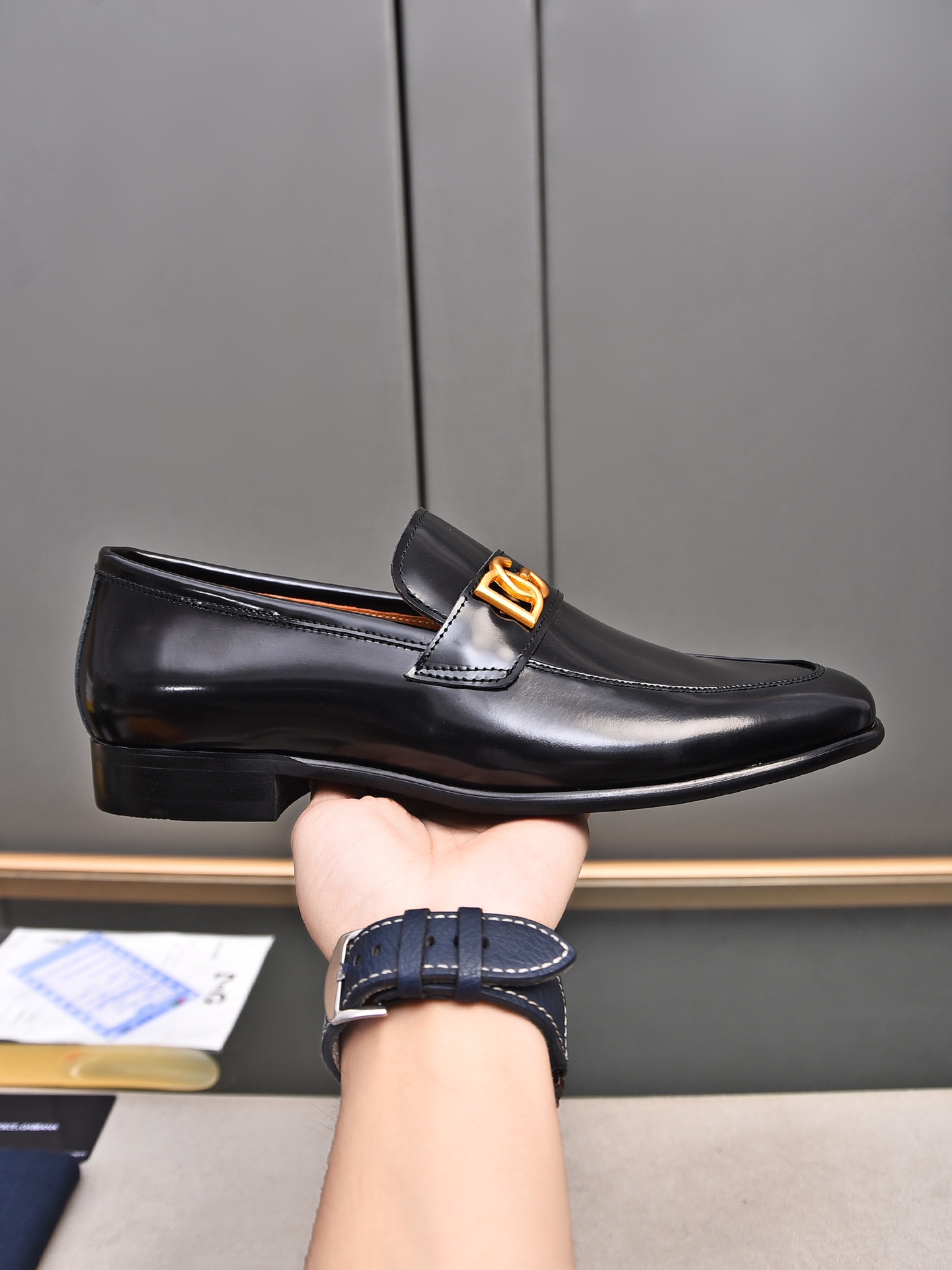 D&G men's leather shoes-5