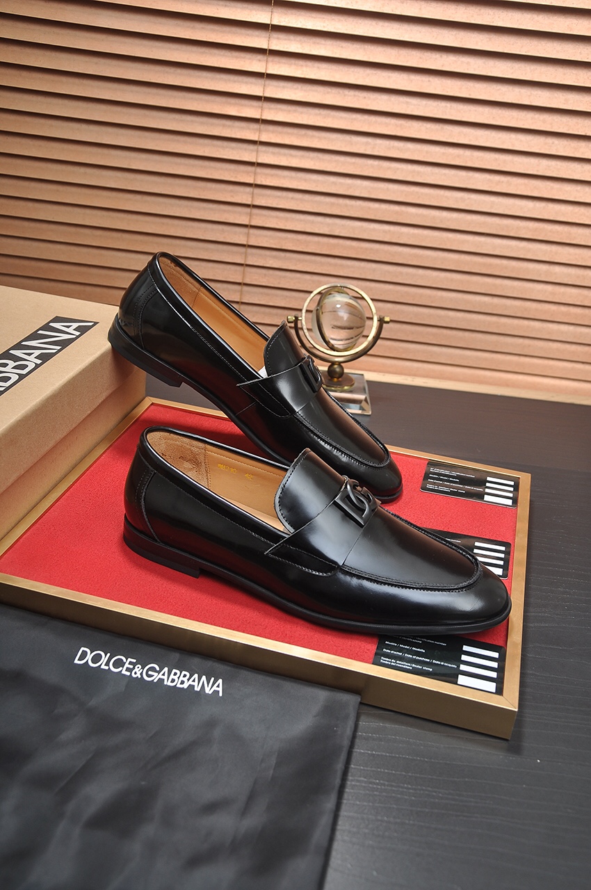 D&G men's leather shoes-20