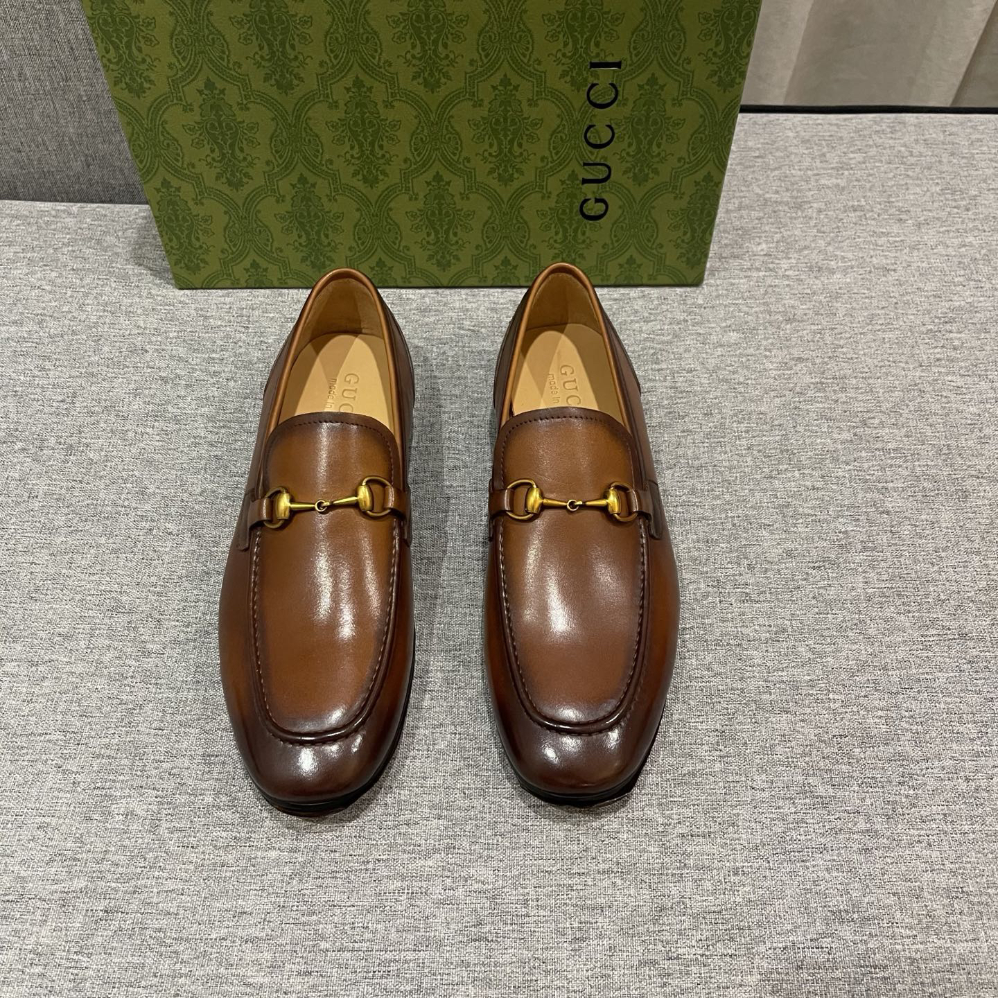 Gucci men's leather shoes-28