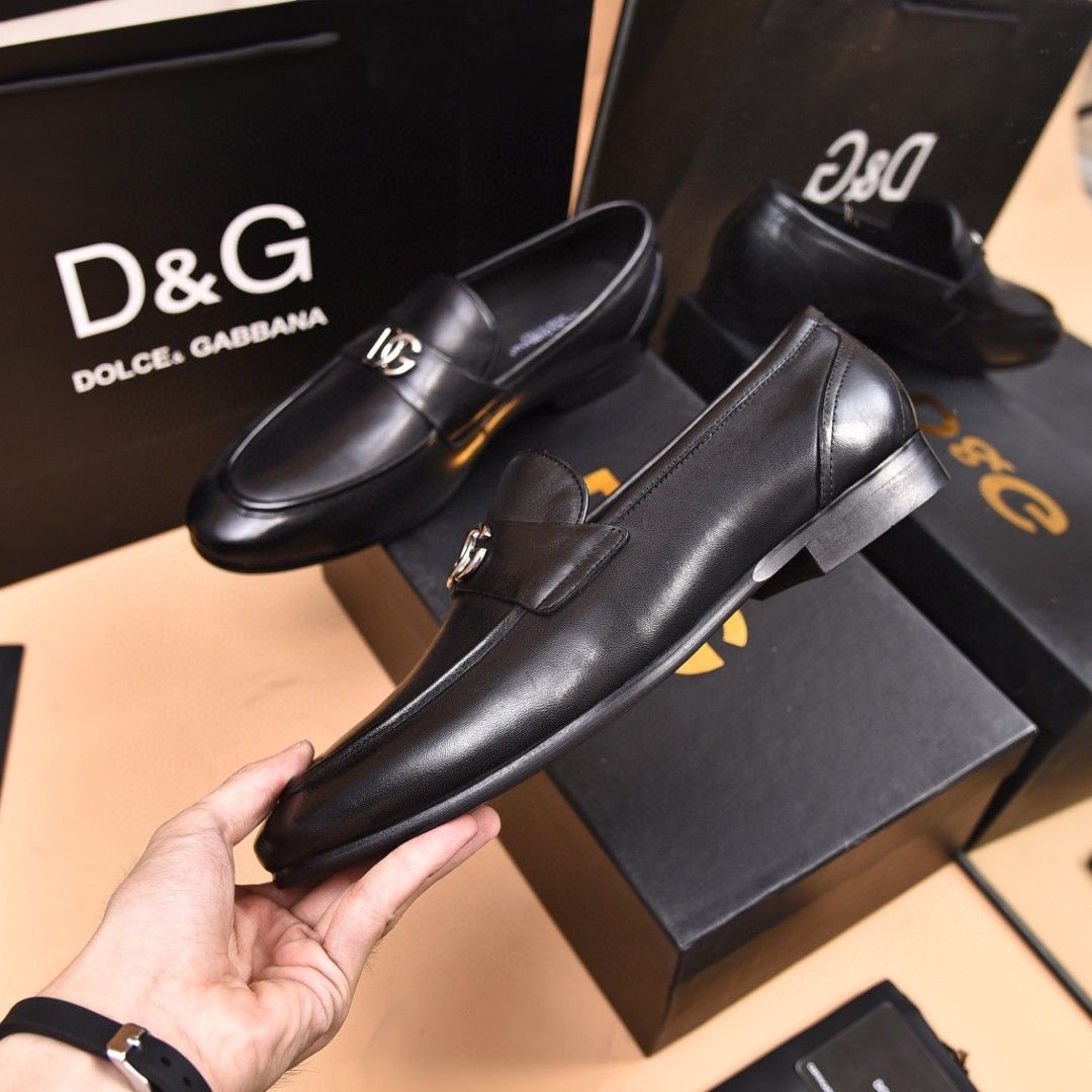 D&G men's leather shoes-88