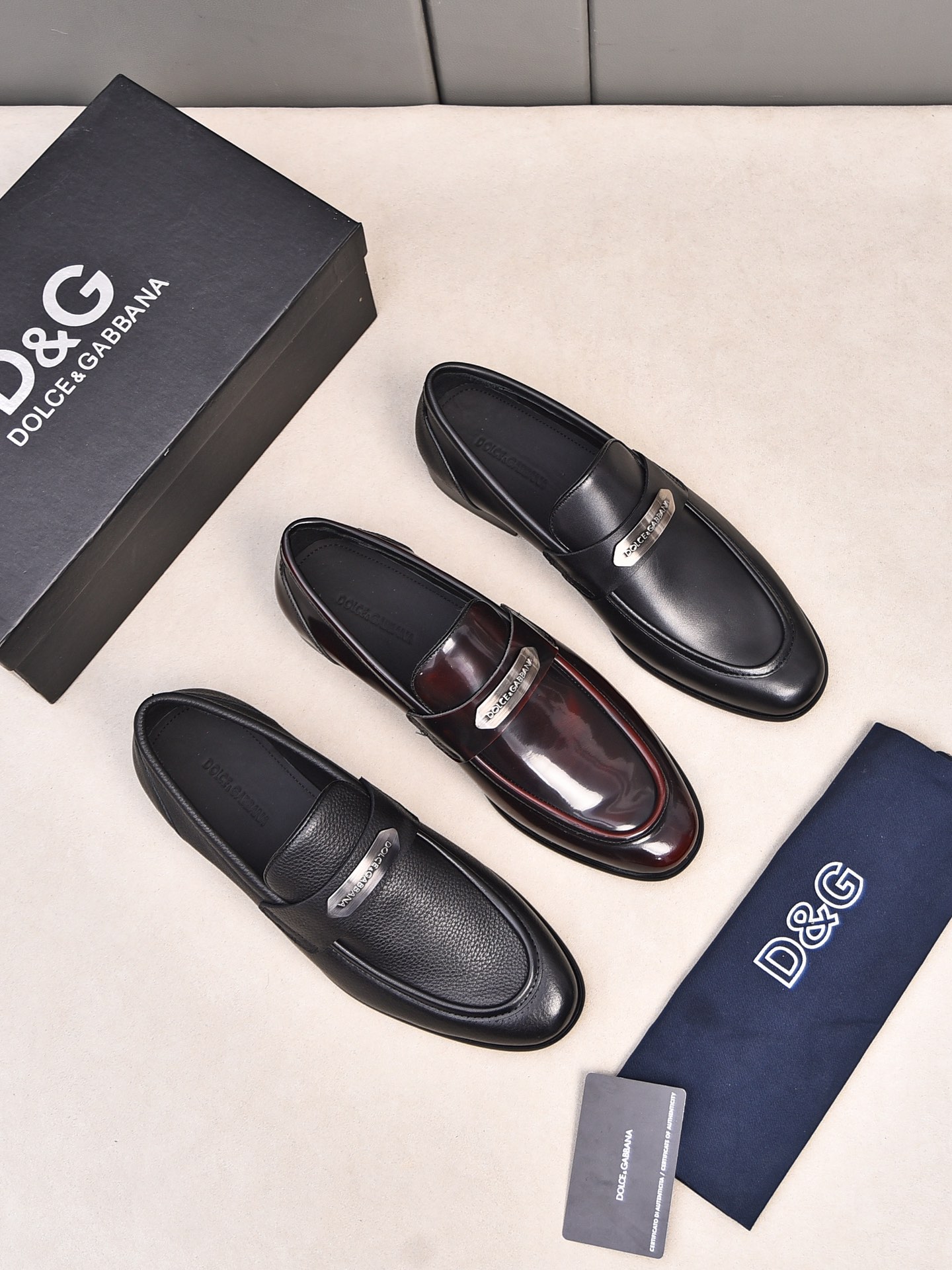 D&G men's leather shoes-43