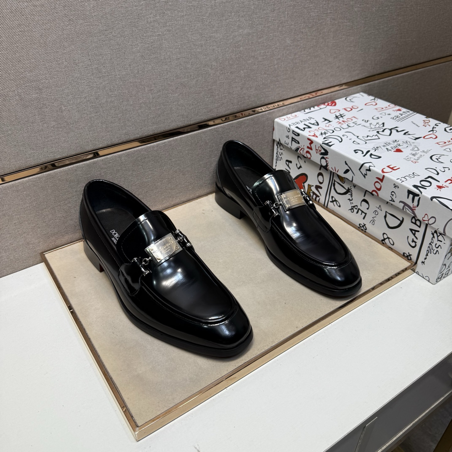 D&G men's leather shoes-89