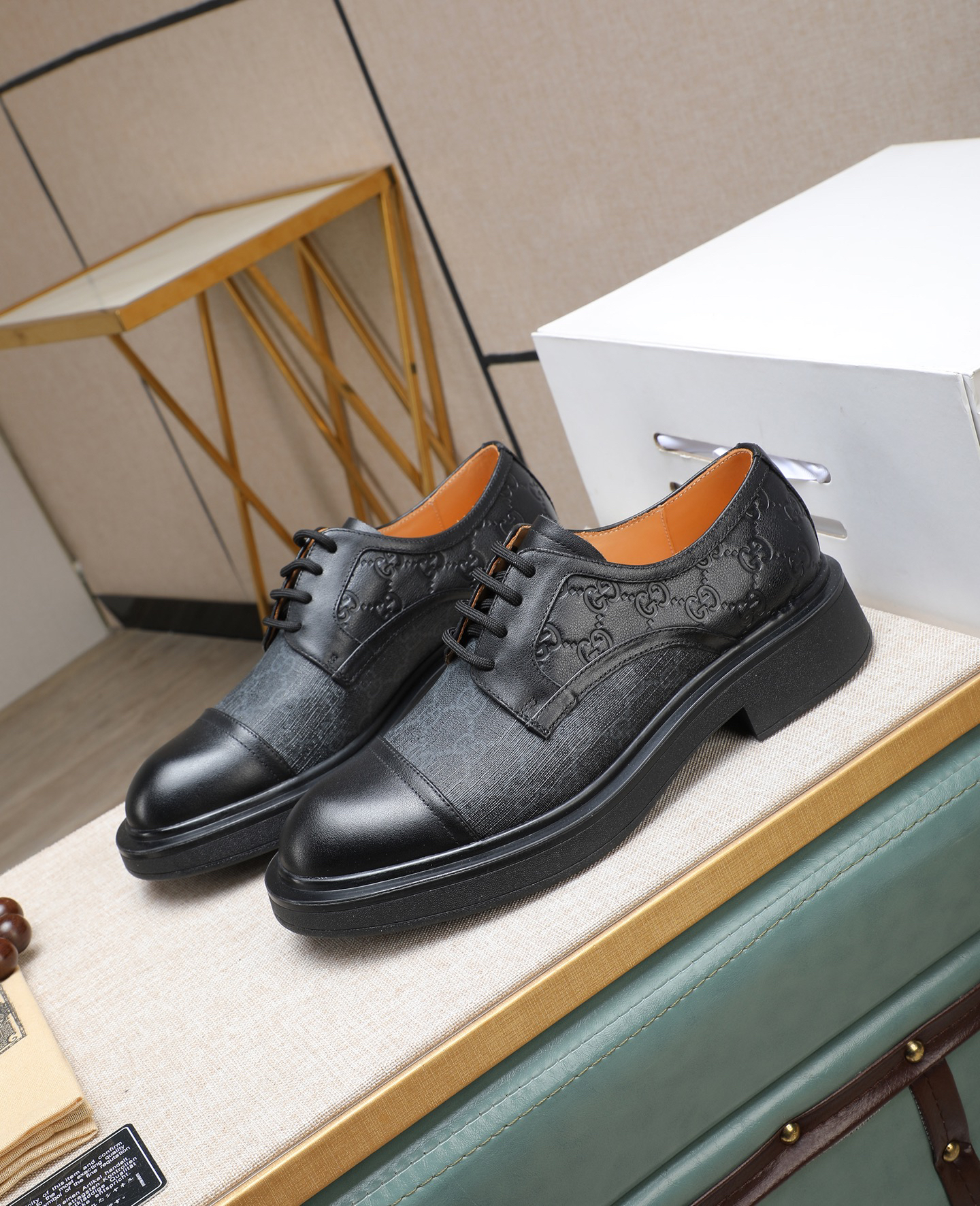 Gucci men's leather shoes-56