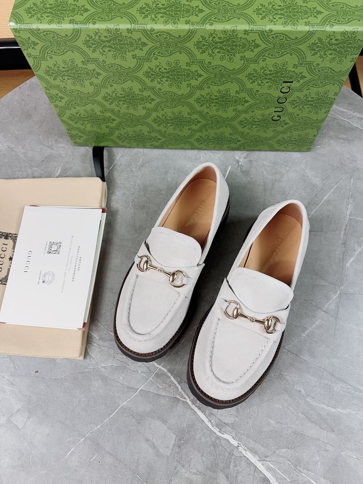 Gucci women's leather shoes-114