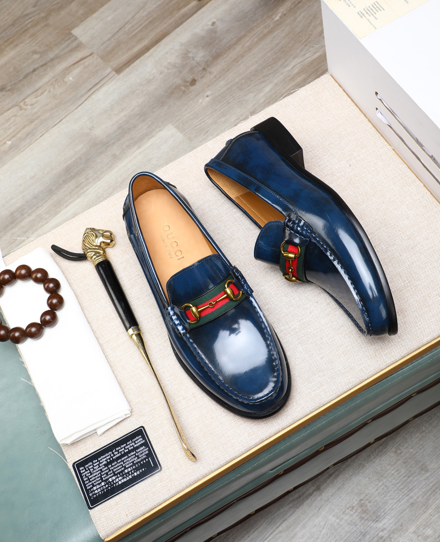 Gucci men's leather shoes-100