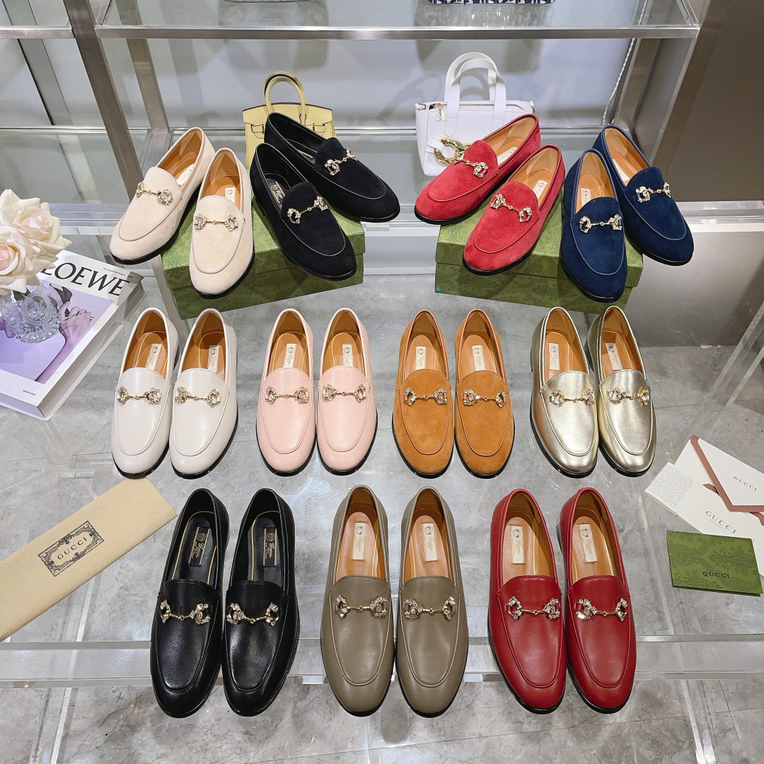 Gucci women's leather shoes-27