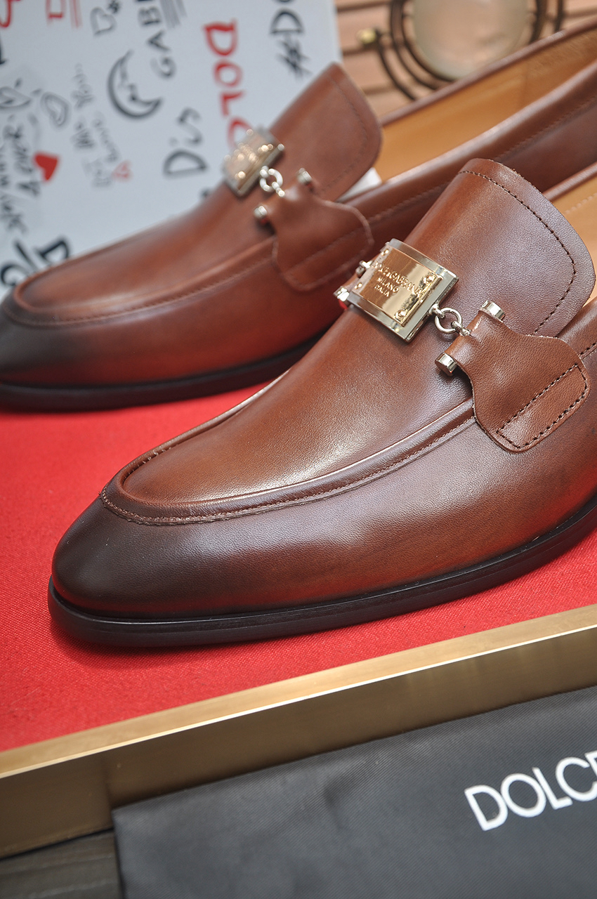 D&G men's leather shoes-82