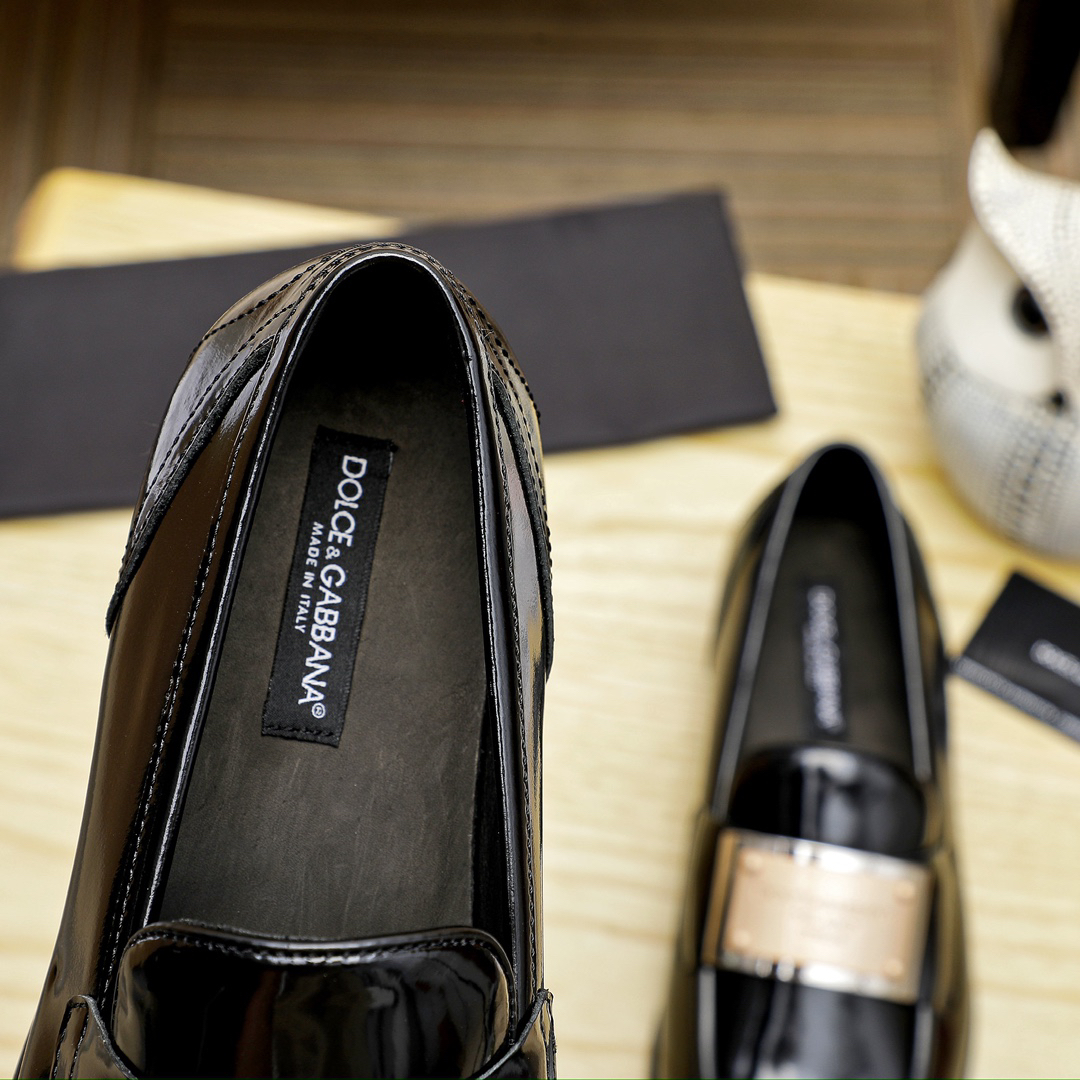D&G men's leather shoes-69