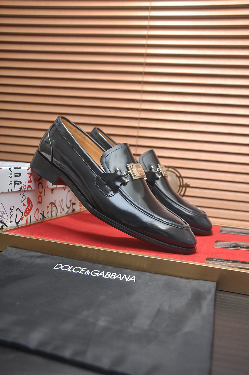 D&G men's leather shoes-80
