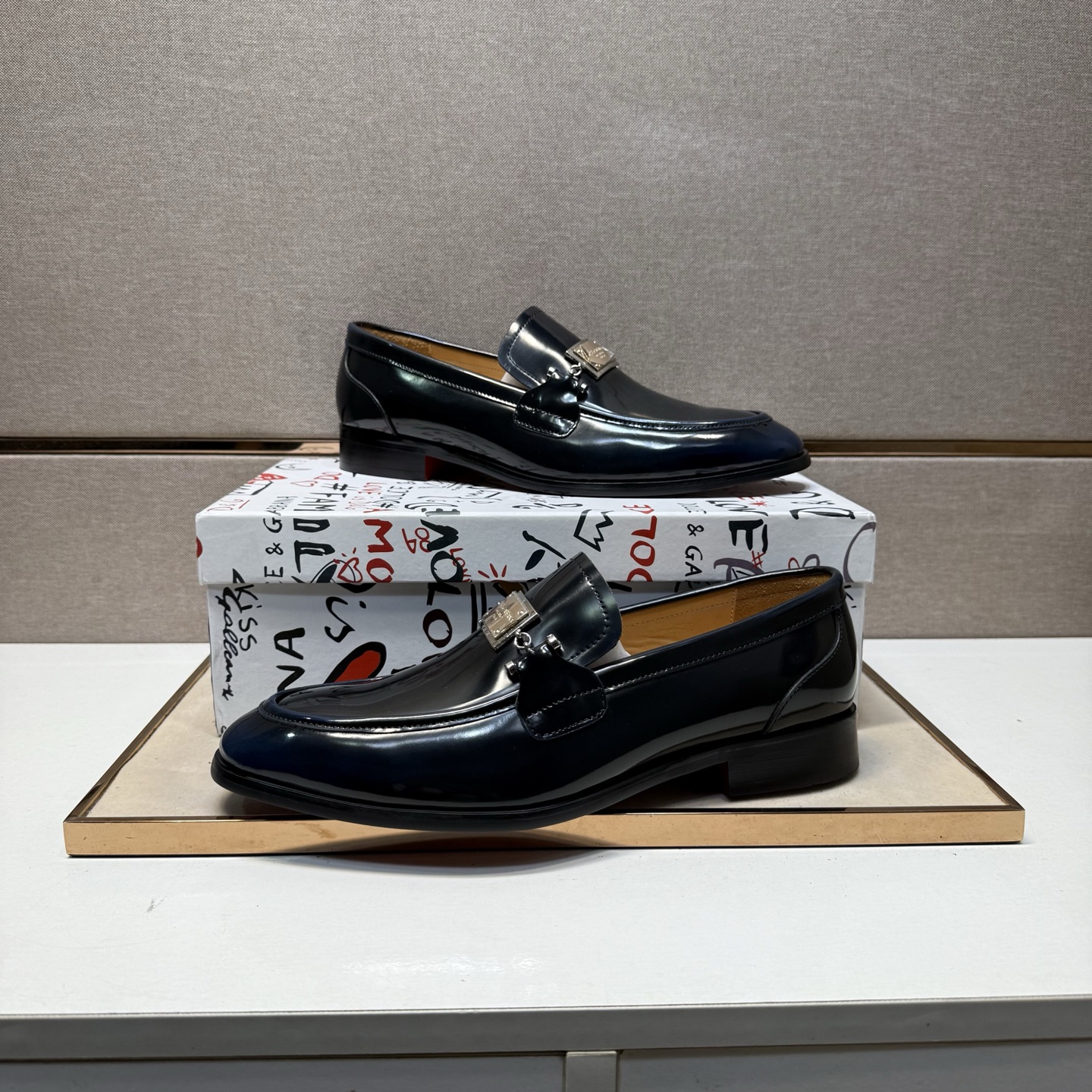 D&G men's leather shoes-38