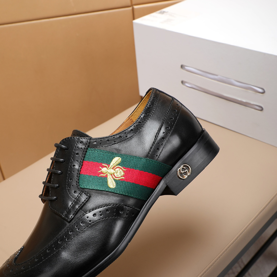 Gucci men's leather shoes-52