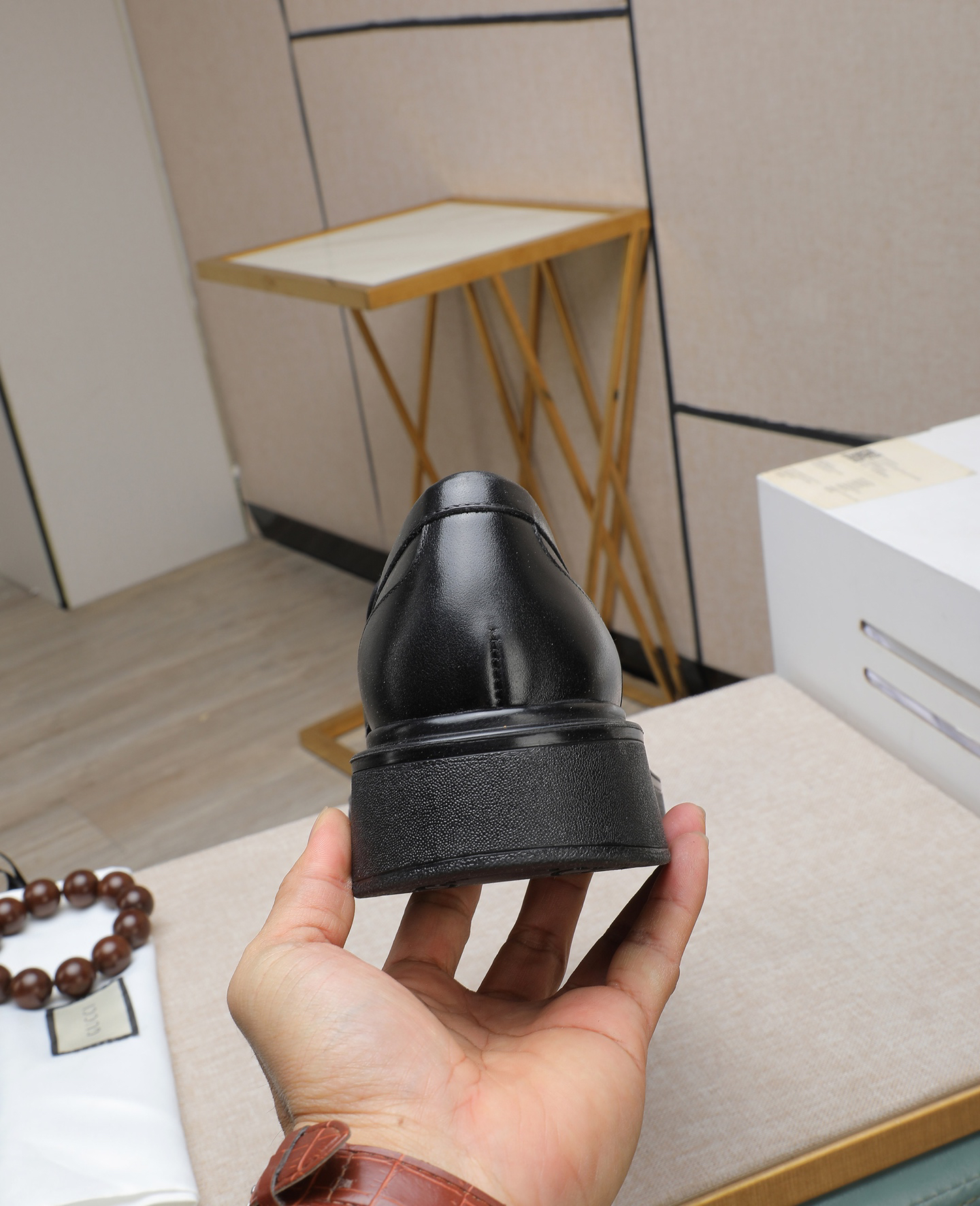 Gucci men's leather shoes-133