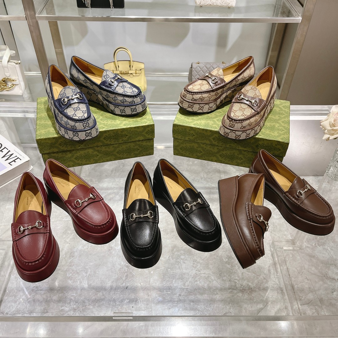 Gucci women's leather shoes-43