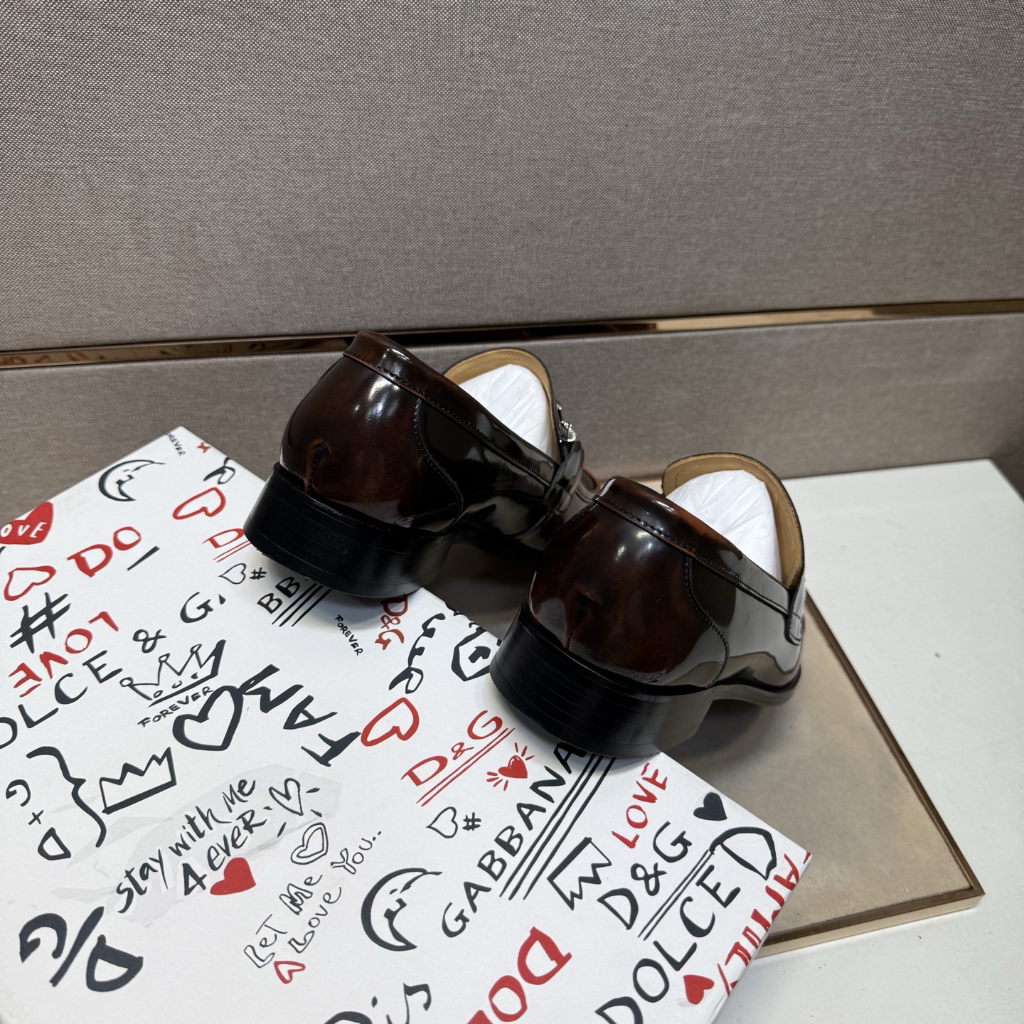 D&G men's leather shoes-104