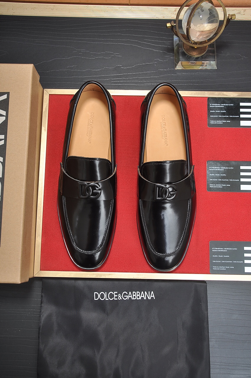 D&G men's leather shoes-20