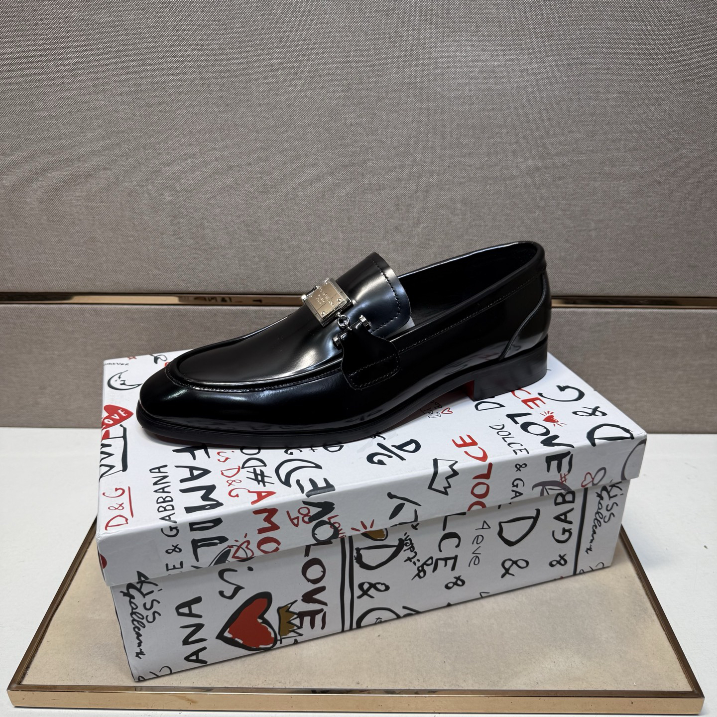 D&G men's leather shoes-89