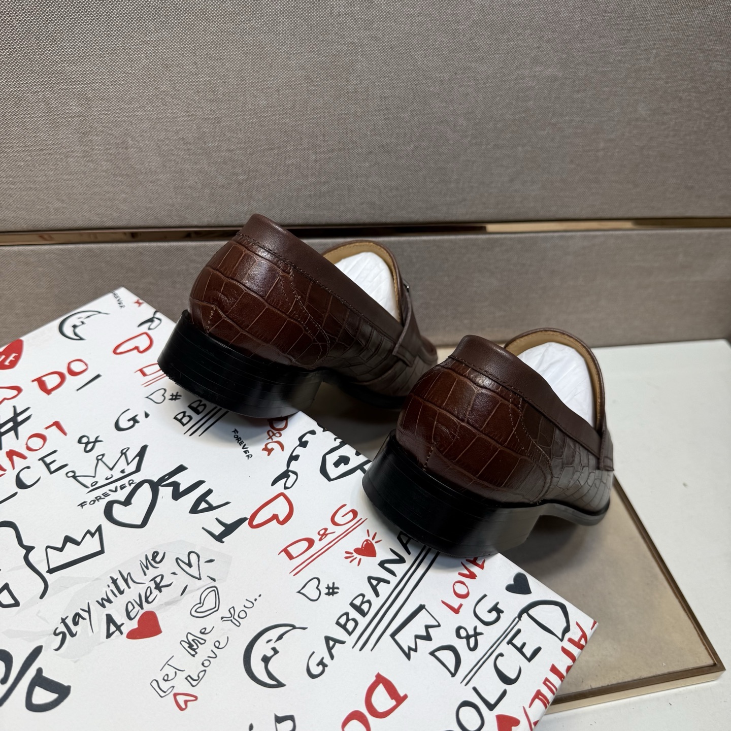 D&G men's leather shoes-41