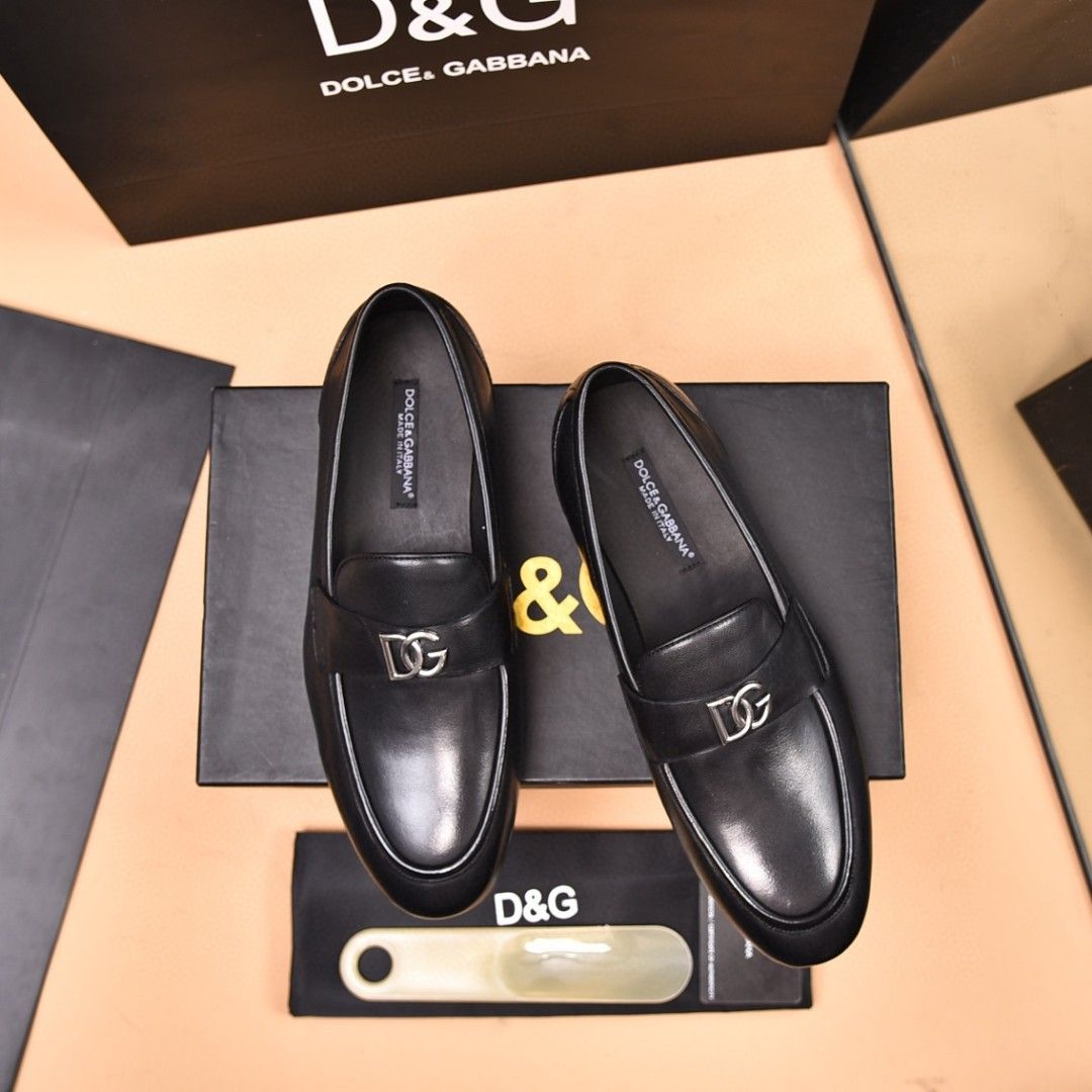 D&G men's leather shoes-88