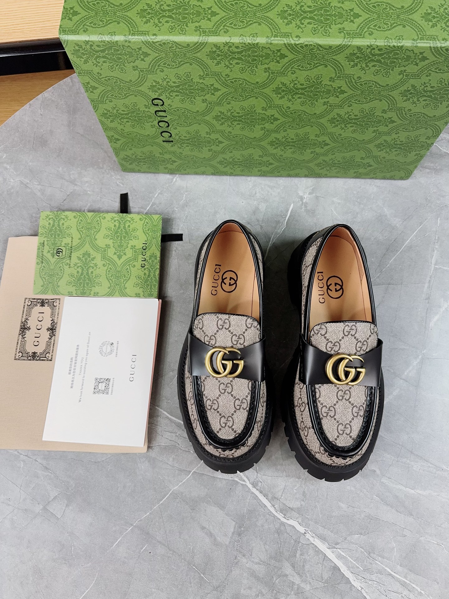 Gucci women's leather shoes-93