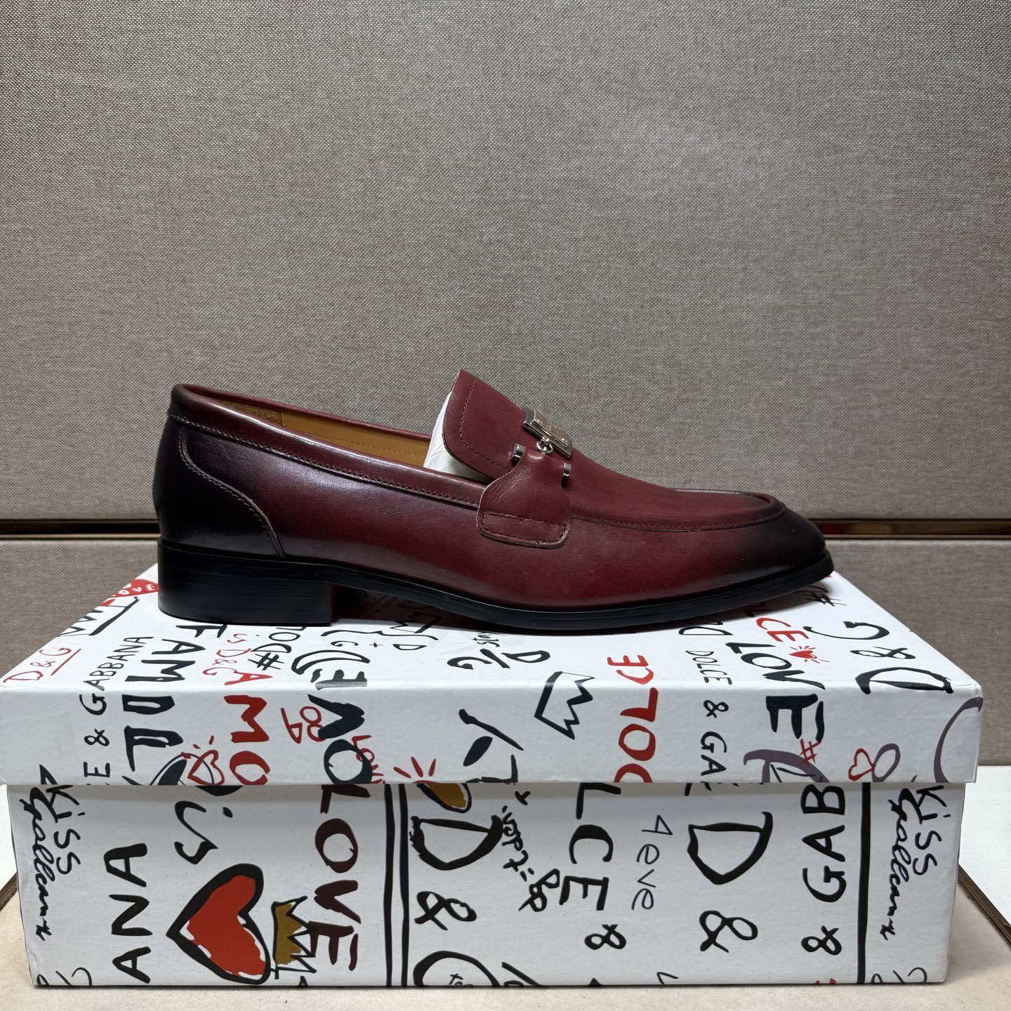 D&G men's leather shoes-107