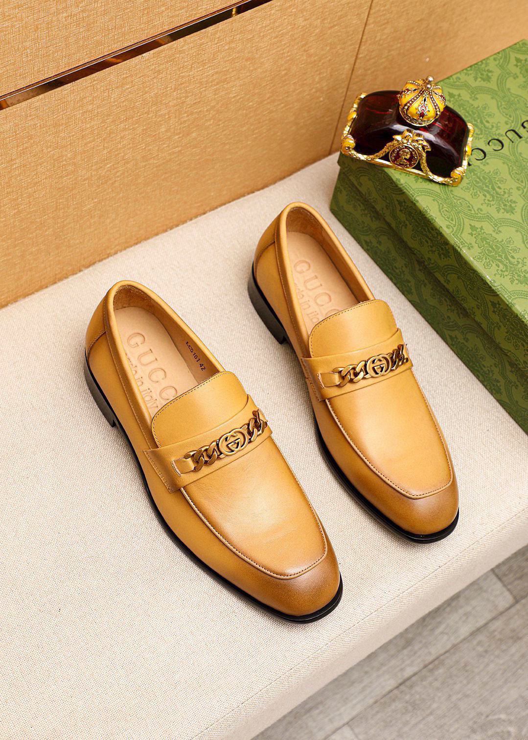 Gucci men's leather shoes-79