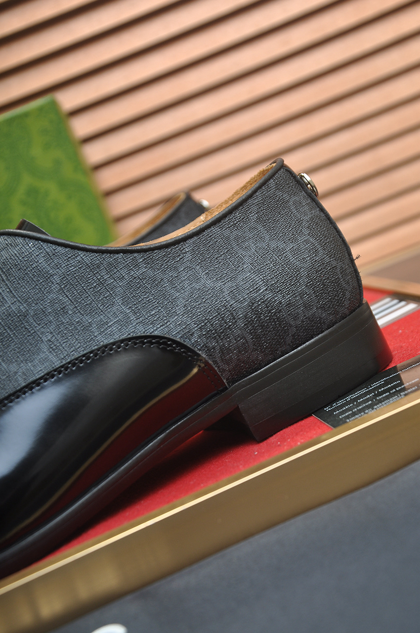 Gucci men's leather shoes-34