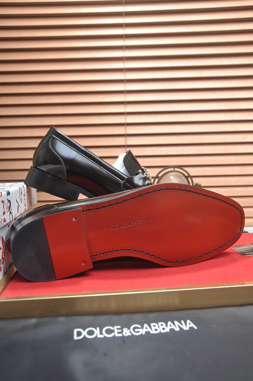 D&G men's leather shoes-81