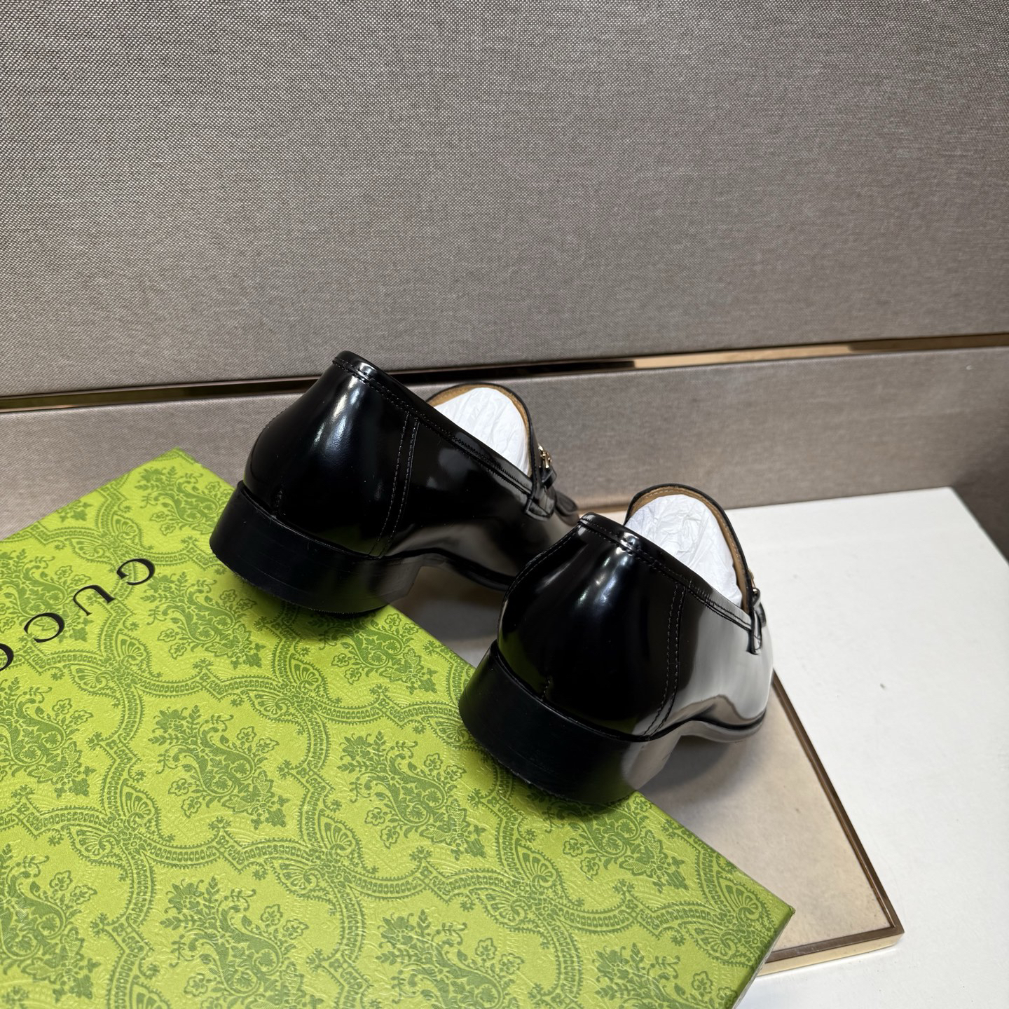 Gucci men's leather shoes-14