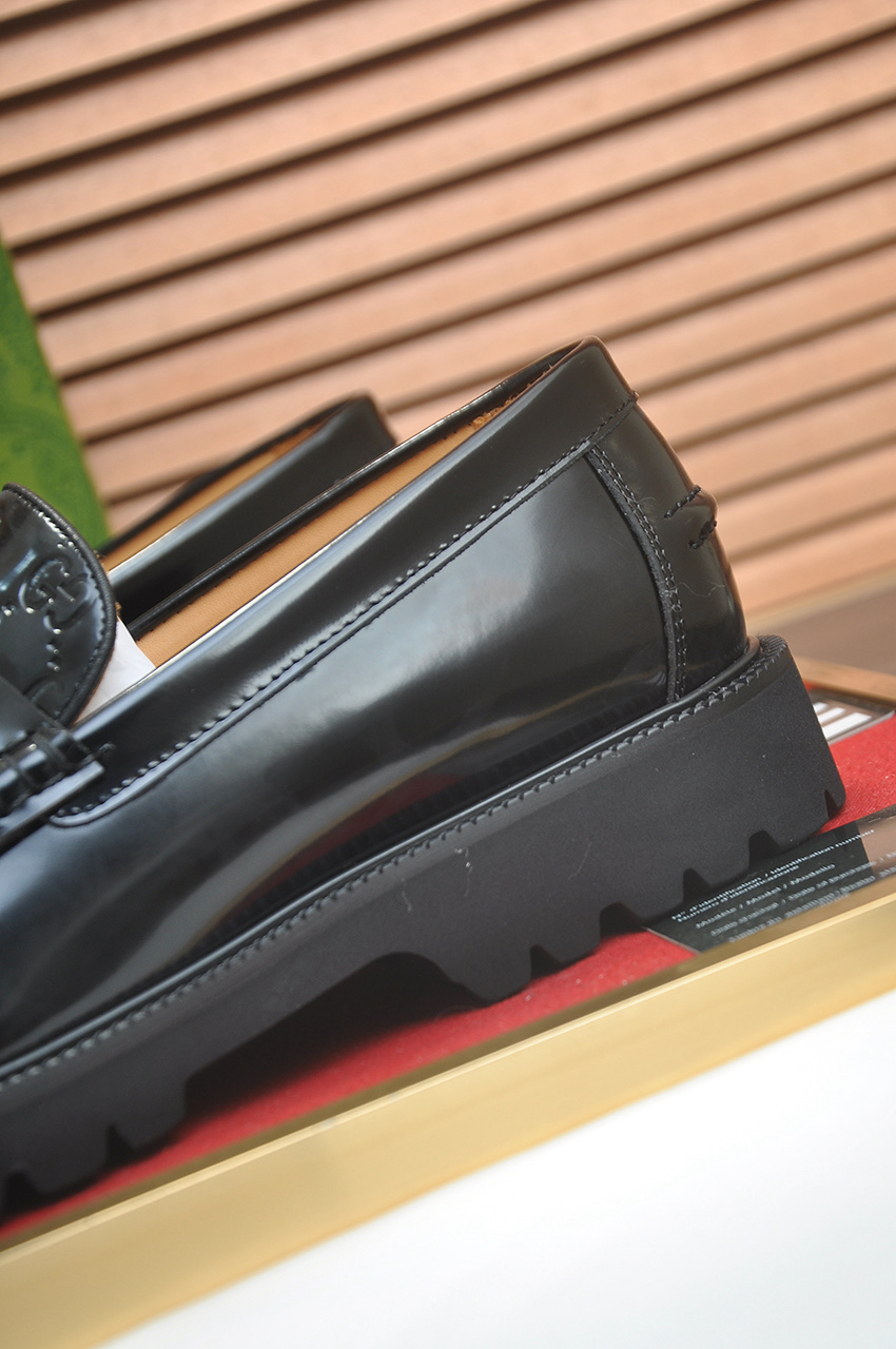 Gucci men's leather shoes-49