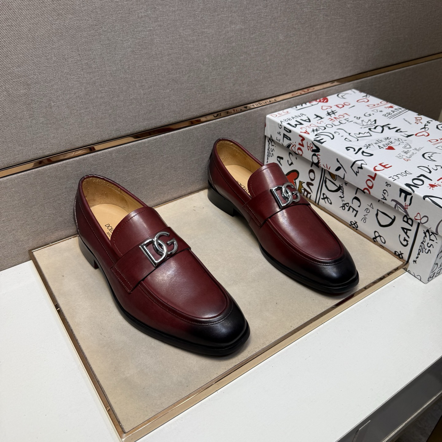 D&G men's leather shoes-98