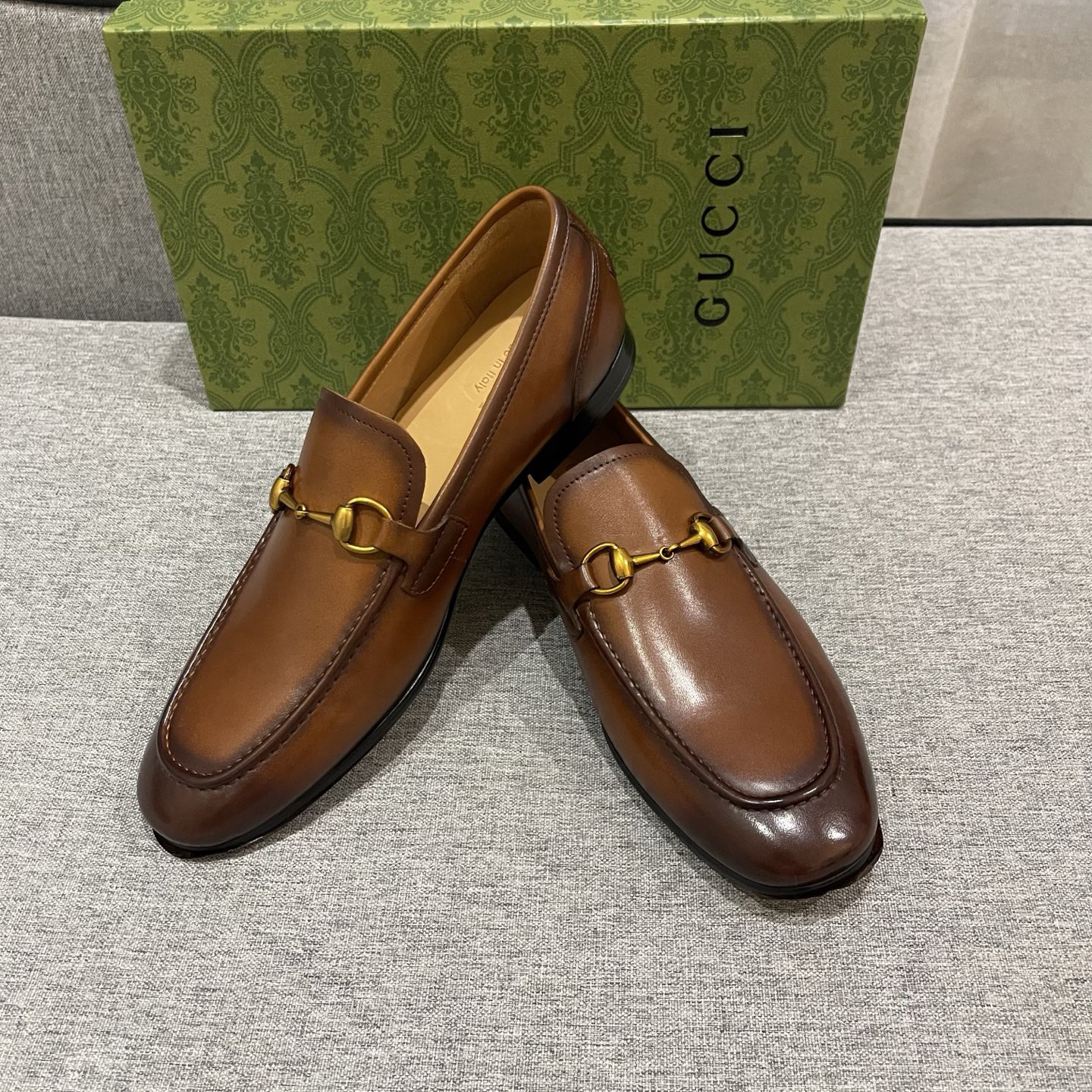 Gucci men's leather shoes-28